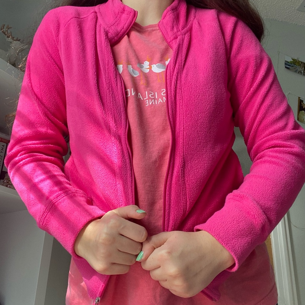 hot pink everlast zip up jacket